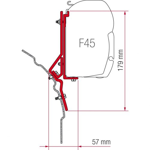 F45 Kit VW T4 - Markisenadapter von Fiamma