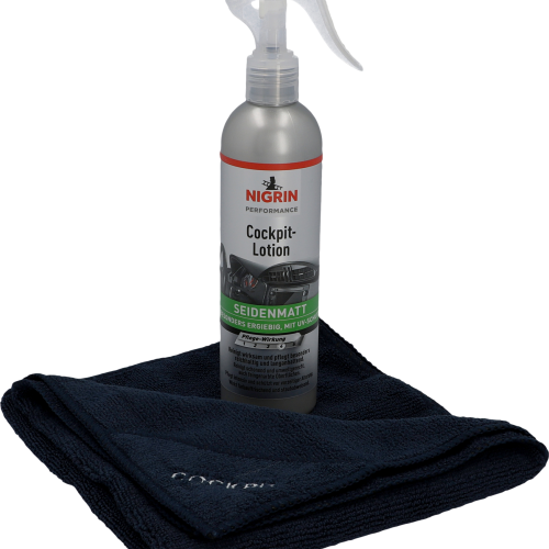 Nigrin Performance Cockpit-Lotion 300 ml inklusive Tuch - Innenbereich & Scheiben