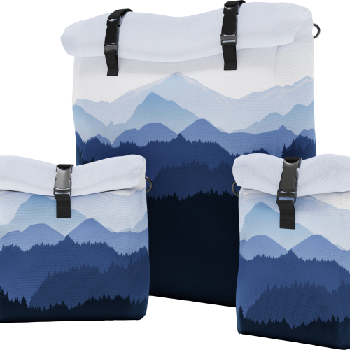 DriveDressy Magnet-Tasche/Organizer L Misty Mountains Blue - Taschen & Packsäcke von Drive Dressy