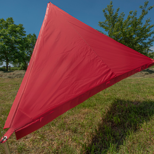 Bent Sonnensegel Zip-Protect Canvas Single mit Reißverschluss-Abdeckklappen rot/RV schwarz - Pavillons & Tarps