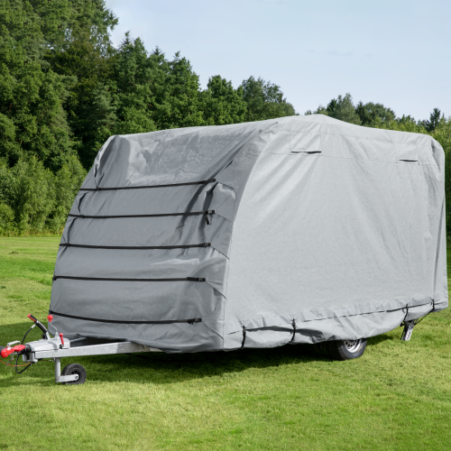 Berger Wohnwagen Schutzhülle mit Abspannmaterial Höhe 220 cm Länge 370 - 430 cm - Schutzhüllen & Planen