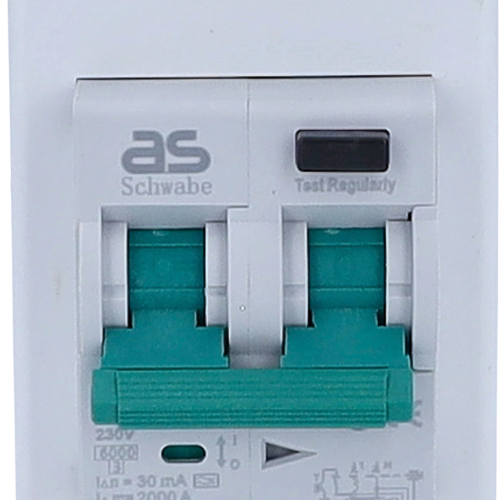 AS Schwabe Cam­ping/Ca­ra­van Kom­bi­na­ti­on FI Schutz­schal­ter mit LS Si­che­rungs­au­to­mat 230 V / 16 A - Sicherungstechnik von AS-Schwabe