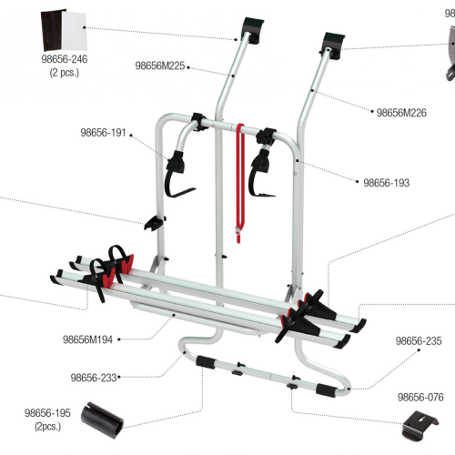 Fiamma Montagesatz für Carry Bike VW T4D RS Fiamma Artikelnummer 98656M227 - Ersatzteile Fahrzeug
