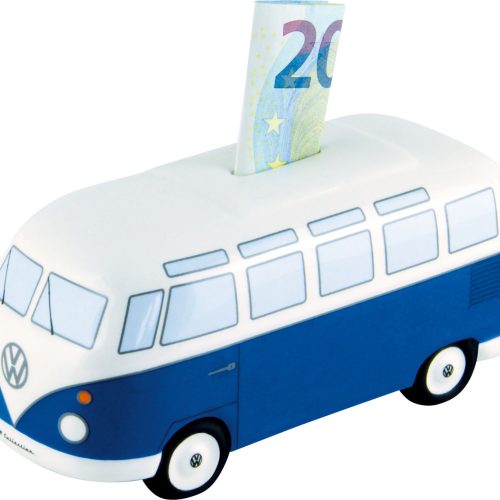 VW Collection T1 Bulli Spardose Keramik Blau - Ordnungssysteme
