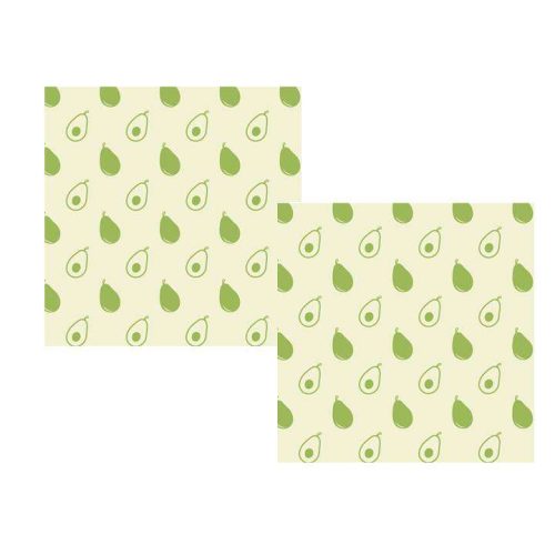Nuts Innovations Bienenwachstuch 2er Set Avocado - Lebensmittelbehälter / Vorratsdosen
