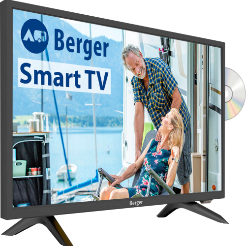 Berger Smart Full HD Fernseher mit Triple Tuner und 12 / 230 V 22 Zoll  - Fernseher
