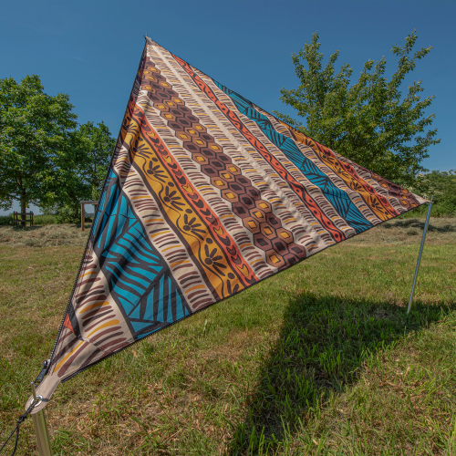 Bent Sonnensegel TC-Zip-Canvas Single aus Baumwoll-Mischgewebe Afrika Design - Pavillons & Tarps