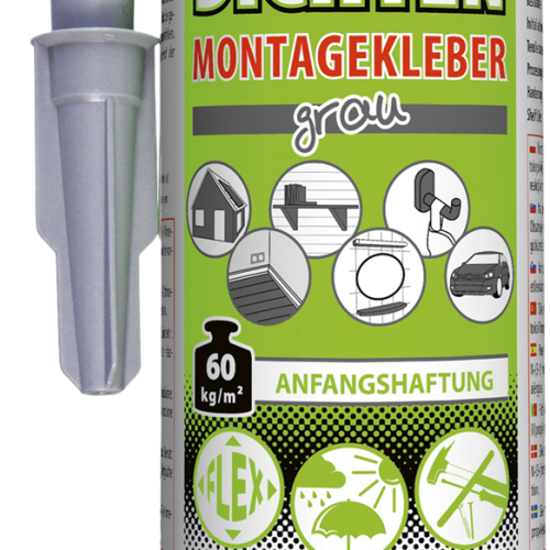 Petec Kleben und Dichten Montagekleber grau 290 ml - Klebstoffe & Dichtmittel
