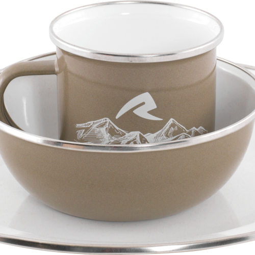 Robens Tongass Single Emaille-Set 3-tlg.  - Kunststoff und Melamin Geschirr-Sets
