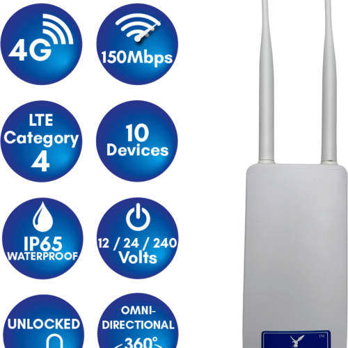 Falcon 4G IP65 150 Mbit/s mobile Außenantenne mit integriertem Router - Router