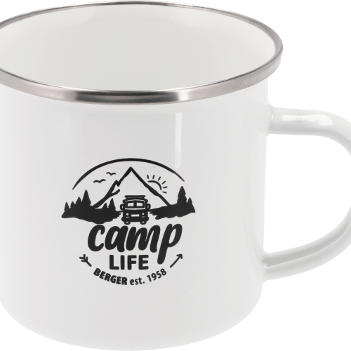 Camplife Emaille Becher 350 ml weiß - Becher und Tassen