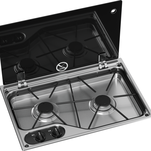 Dometic Gaskocher CVH1525G mit Glasabdeckung 2-flammig 30 mbar - Gaskocher