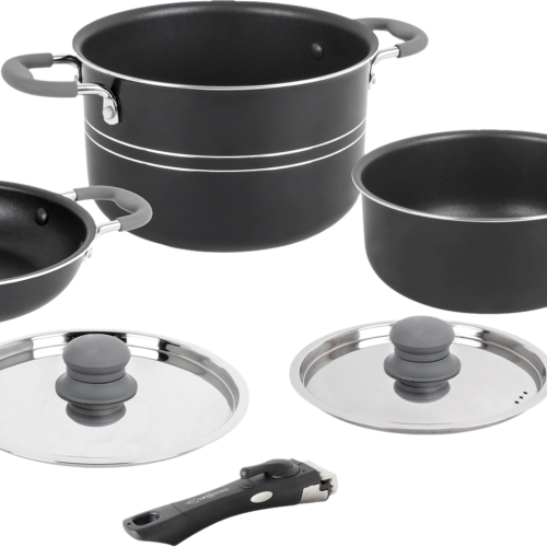 Brunner Topfset Flavor 7+1 teilig inklusive Befestigungsgurt Ø 22 cm - Kochgeschirr-Sets
