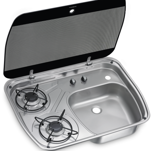 Dometic Kochfeld und Spüle mit Glasdeckel HSG 2445 2-flammig 600 x 445 mm - Koch-Spül-Kombinationen