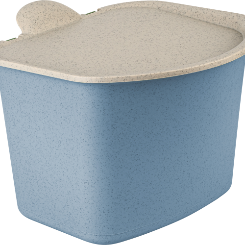 Koziol Abfall Behälter Bibo Bio nature flower blue - Abfallbehälter