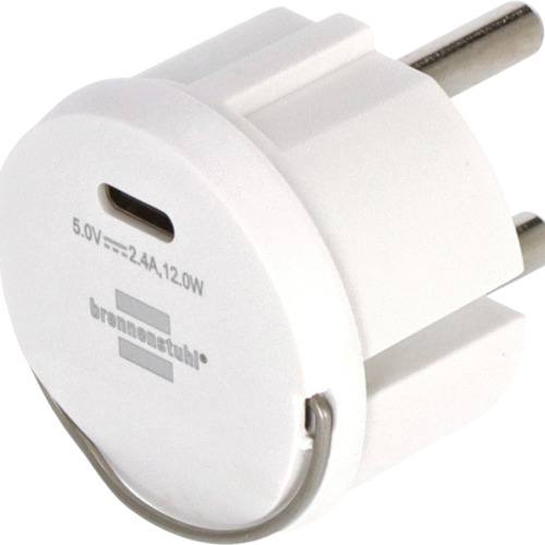 Brennenstuhl Steckdosenadapter Schutzkontakt 230 V auf USB-C 5 V - 12 / 24 V Adapter & Kupplung