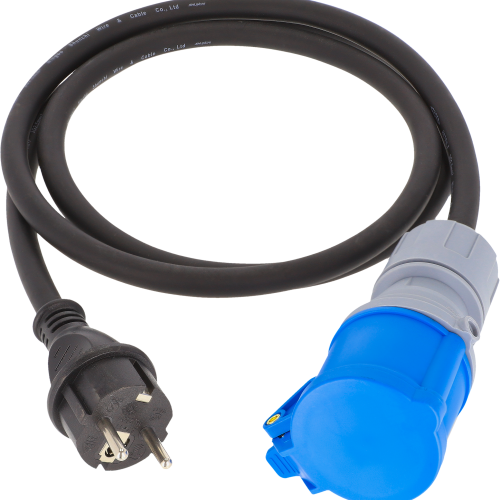 Berger Adapterleitung CEE-Kupplung und Schutzkontakt Stecker 1,5 m - CEE-Kabel