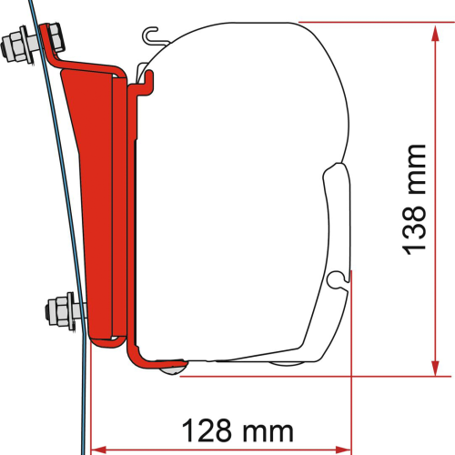 Fiamma Adapter Kit Ford Transit H3 für F45 Markisen - Markisenadapter