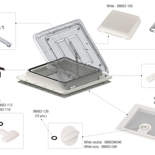 Fiamma Handgriff plus Verlängerung für Vent / Turbo Vent Fiamma Artikelnummer 98683-116 - Ersatzteile Fahrzeug
