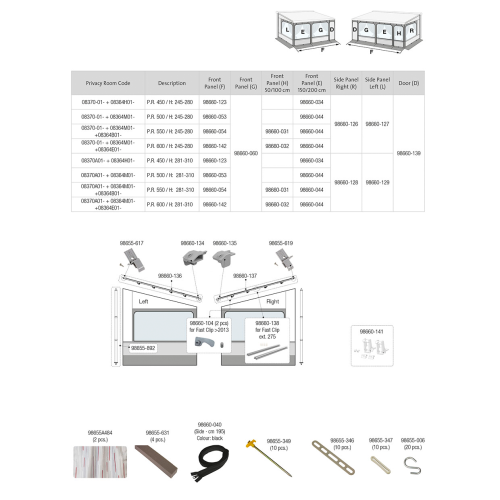 Fiamma Endstück Fast Clip recht hinten für Privacy Room F45 / F65 / Light / Fiamma Artikelnummer 98655-619  - Ersatzteile Zelte & Markisen