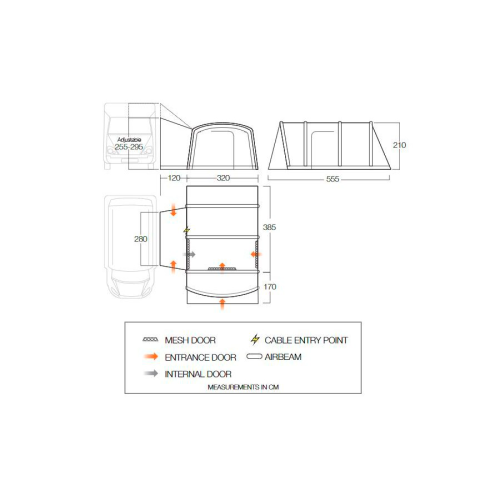Vango Aufblasbares Busvorzelt Galli III Air Tall - Reisemobil- & Busvorzelte
