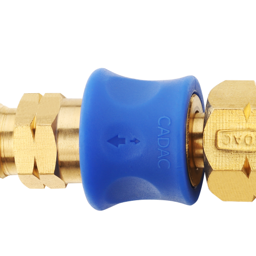 Cadac Quick Release Kupplungsstück mit Schnellkupplung für Gasgrill Schlauch D4 Anschluss Frankreich Gerade - Gasregler & Gasschläuche von Cadac Dometic
