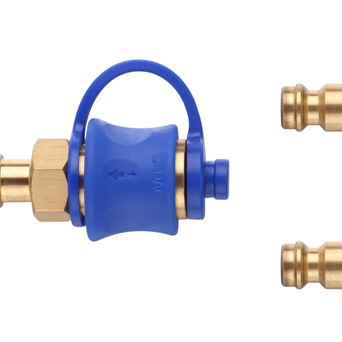 Cadac Quick Release 2 Kupplungsstück mit Doppelkupplung für Gasgrill Schlauch gerade - Gasregler & Gasschläuche von Cadac Dometic