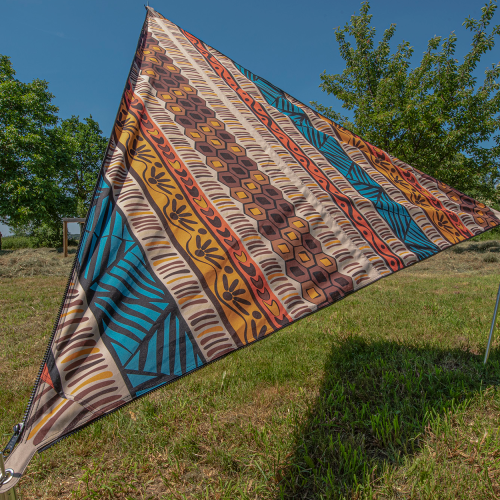 Bent Sonnensegel TC-Zip-Canvas Single aus Baumwoll-Mischgewebe Afrika Design - Pavillons & Tarps