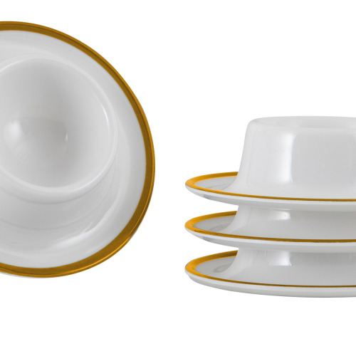 Gimex - Linea Line - Eierbecher  - Gold - 4 Stück - Schüsseln & Schalen