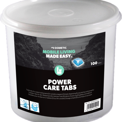 Dometic PowerCare Tabs 100 Stück im Eimer - Sanitärzusätze & -flüssigkeiten