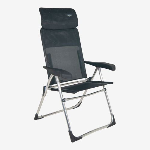 Crespo Aluminium Klappstuhl AL/213-C silber / schwarz - Klappstühle