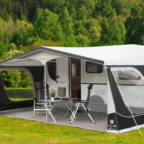Walker Pioneer 240 All Season Vorzelt mit Stahlgestänge Größe 810 Umlaufmaß 796 - 825 cm - Wohnwagenvorzelte