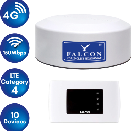 Falcon EVO 4G LTE Internet Dachantenne inkl. mobilen tragbaren WLAN-Router 150 Mbit - 5G-/LTE-Antennen
