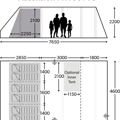 Dometic Ascension FTX 601 Vorraum-Anbau für Familienzelt - Familienzelte