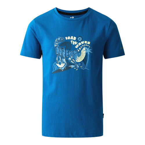 Dare2b Trailblazer II Kinder T-Shirt blau 104 - Kinder T-Shirts & -hemden von Dare 2b