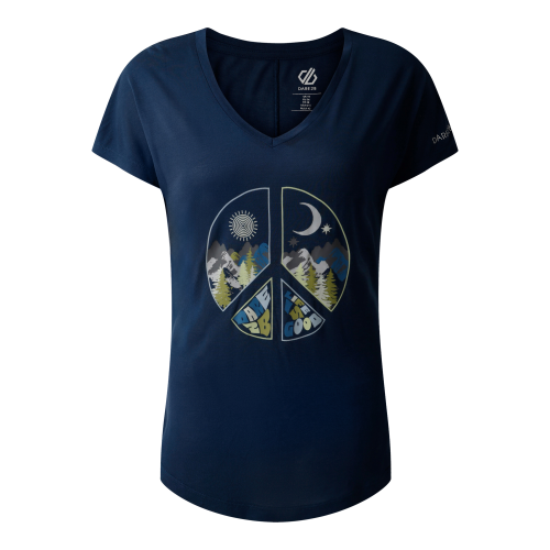 Dare2b Serene Damen T-Shirt dunkelblau 38 - Damenshirts, -blusen & -pullover von Dare 2b
