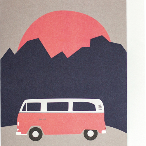 Grußkarte Bon Voyage - Outdoor Zubehör von Advanture Shop
