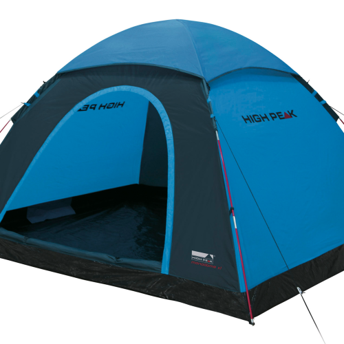 High Peak Monodome XL freistehendes Einfachdach Kuppelzelt blau/grau für 4 Personen - 4-Personen Zelte
