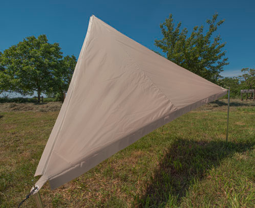Bent Sonnensegel TC-Zip-Protect Canvas Single aus Baumwoll-Mischgewebe mit Reißverschluss-Abdeckklappen ocker - Pavillons & Tarps