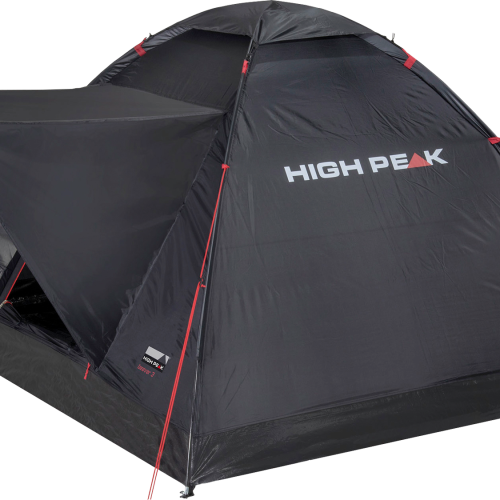 High Peak Beaver 3 freistehendes Einfachdach Kuppelzelt schwarz für 3 Personen  - 3-Personen Zelte