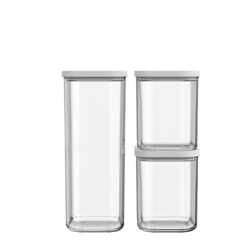 Mepal Modula Vorratsdosen Starterset 3 teilig 1000 / 1000 / 2000 ml weiß - Lebensmittelbehälter / Vorratsdosen