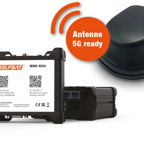 SELFSAT MWR 4524 ( 4G / LTE & WLAN Internet Router Komplettset bis 150 Mbps inkl. 4G / 5G ready Dachantenne) - Router-Sets