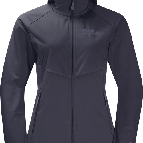 Jack Wolfskin Go Hike Damen Softshelljacke graphite schwarz S - Damenjacken