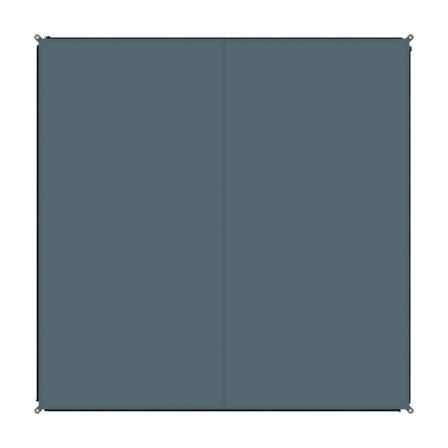 Bent verbindbarer Teppich Zip Carpet 250 x 250 cm Uni steel grey - Vorzeltteppich & Zeltboden