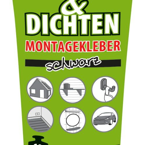 Petec Kleben und Dichten Montagekleber schwarz 80 ml - Klebstoffe & Dichtmittel