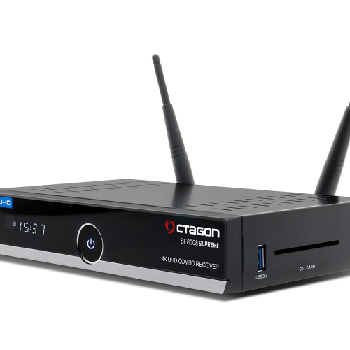 Octagon SF8008 V3 Supreme UHD 4K Twin Sat-Receiver 2x DVB-S2X MS, Linux E2, M.2, Dual-WiFi 1TB SSD