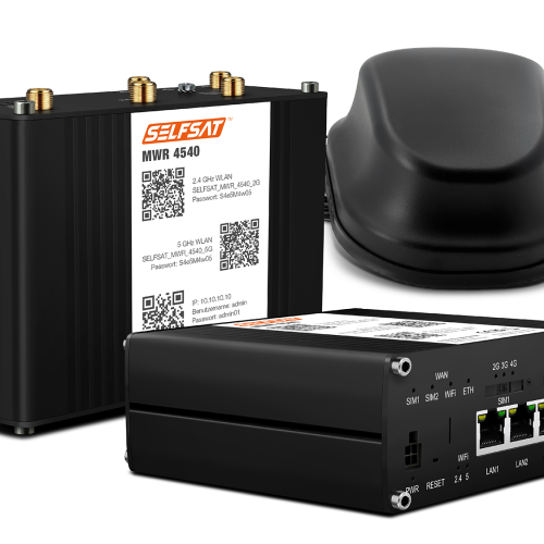 SELFSAT MWR 4540 4G Cat 6 WLAN Router bis 300 Mbps inkl. SELFSAT 5G Antenne schwarz