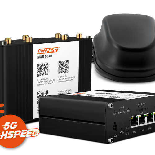 SELFSAT MWR 5540 5G Cat 12 WLAN Router bis 2,6 Gbps inkl. SELFSAT 5G Antenne schwarz