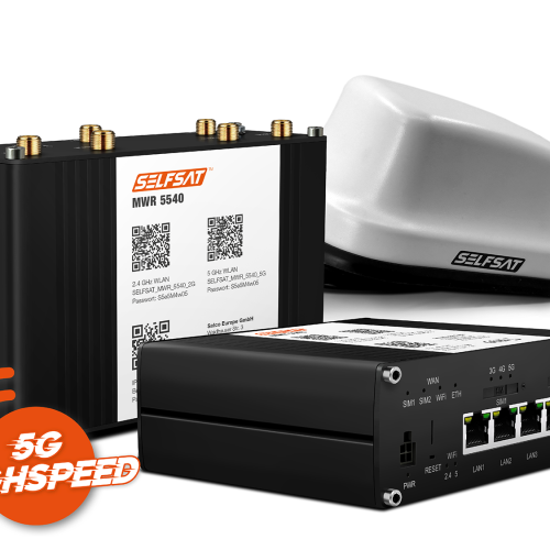 SELFSAT MWR 5540 5G Cat 12 WLAN Router bis 2,6 Gbps inkl. SELFSAT 5G Antenne weiß