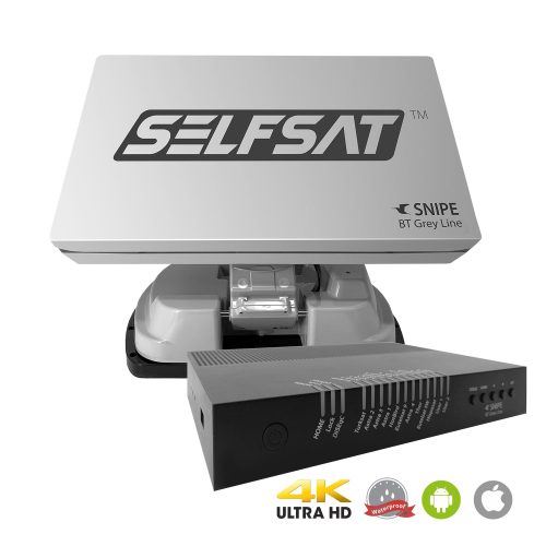Selfsat SNIPE 3 BT Grey Line Single  - automatische Camping Antenne  incl. iOS / Android Steuerung